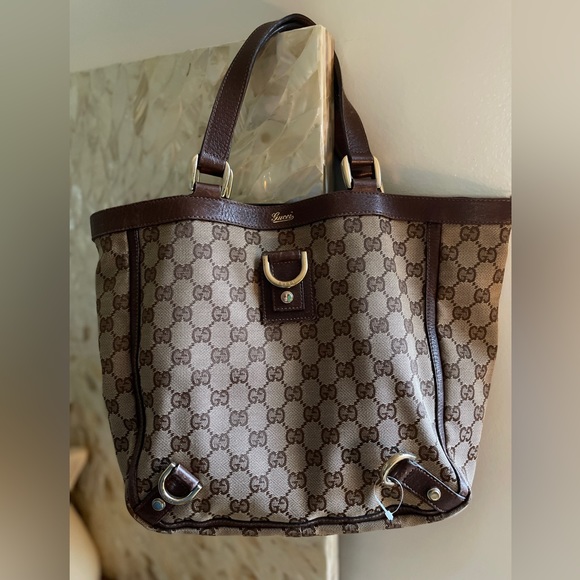 GUCCI Jackie GG Monogram Canvas D-ring Hobo Medium Handbag or Tote - Picture 10 of 10